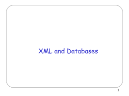 XML and Beyond
