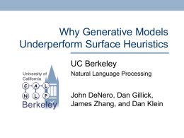Why Generative Models Underperform Surface Heuristics