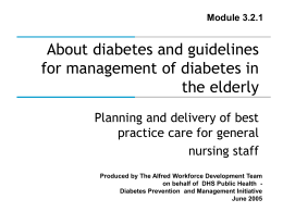 Guidelines for management and care of diabetes in the …