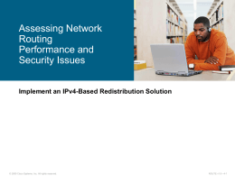 Assessing Network Routing Performance and Security …