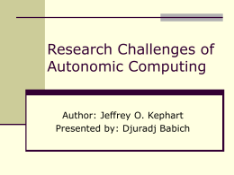 Research Challenges of Autonomic Computing