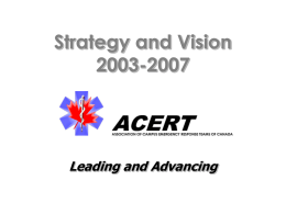 Strategy and Vision 2003-2007