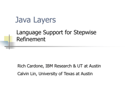 Java Layers - University of Texas at Austin