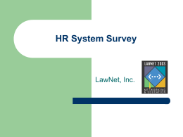 HR System Survey - International Legal Technology
