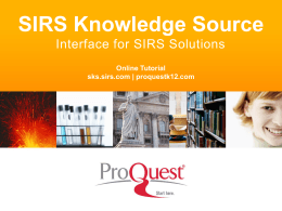 SIRS Knowledge Source PPT - ProQuest