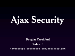 JavaScript security - Douglas Crockford's Javascript