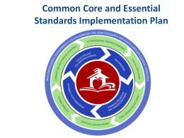 Common Core and Essential Standards Implementation …