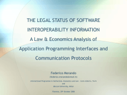 SOFTWARE INTEROPERABILITY: ISSUES AT THE …