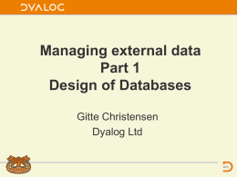 Managing external data Part 1 - 3
