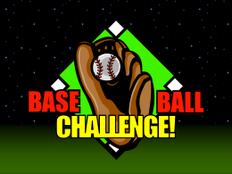 Baseball Challenge Miscellaneous Lang. Arts grade 8