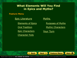 What Elements Will You Find in Epics and Myths?