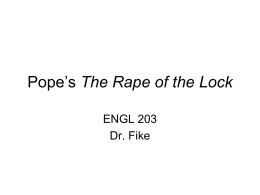 Pope’s The Rape of the Lock
