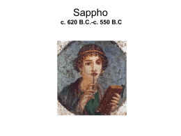 Sappho and the lyric mode - The University of West …