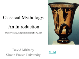 PowerPoint Presentation - Classical Mythology An …