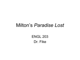 Milton’s Paradise Lost