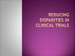 Improving Minority Recruitment into Clinical Trials