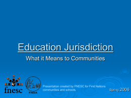 Education Jurisdiction
