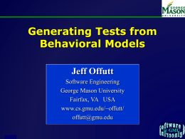 Generating Automated Tests from Behavioral Models