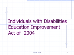Individuals with Disabilities Education Improvement Act of