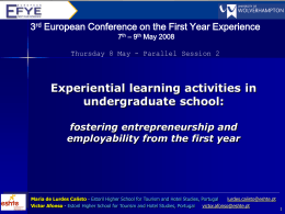 Experiential learning activities in undergraduated …