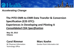 The PITO EMR-to-EMR Data Transfer & Conversion