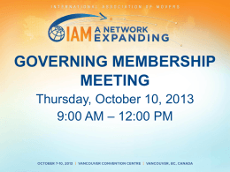 IAM Governing Membership Meeting