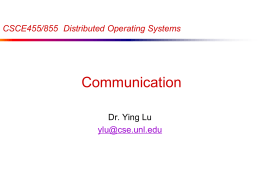 Communication - UNL | Computer Science & Engineering