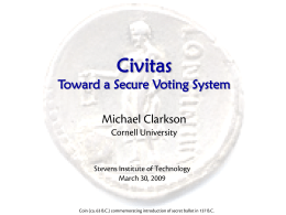 Civitas: A Secure Remote Voting System