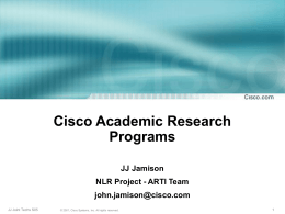 Cisco University Research Programs
