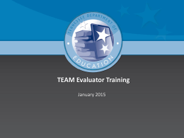 TEAM Evaluator Training