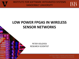 Low Power FPGAs in Wireless Sensor Networks