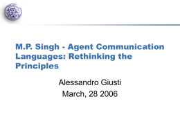 M.P. Singh - Agent Communication Languages: …