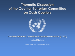 COUNTER-TERRORISM COMMITTEE EXECUTIVE …