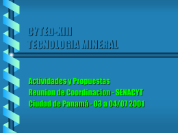 CYTED-XIII TECNOLOGIA MINERAL