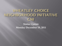 Wheatley Choice Neighborhood Initiatives