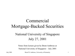 COMMERICAL MORTGAGE