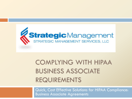 HIPAA Webinar Testing Presentation
