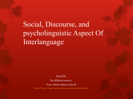 Social aspect of interlanguage