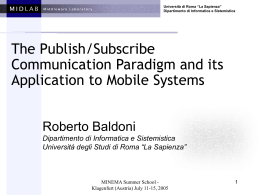 Publish/Subscribe Communication Systems: from …
