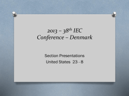 2013 – 38th IEC Conference – Denmark
