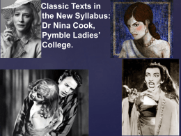 Classic Texts in the New Syllabus Presentation