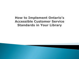 How to Implement Ontario’s Accessible Customer Service