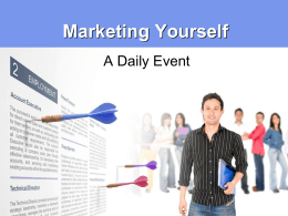 Marketing Yourself - Career and Technical Education (cteunt)