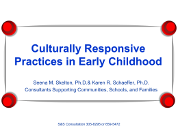 Culturally Responsive Practices in Early Childhood …