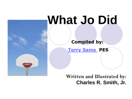 What Jo Did - Jefferson County
