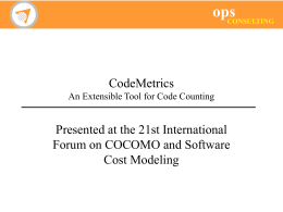 CodeMetrics An Extensible Tool for Code Counting
