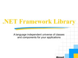 .NET Framework Library - Johannes Kepler University Linz