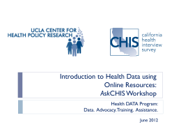 Introduction to Health Data Using Online Resources