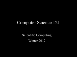 Computer Science 121 - Washington and Lee University