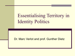 Essentialising Territory in Identity Politics